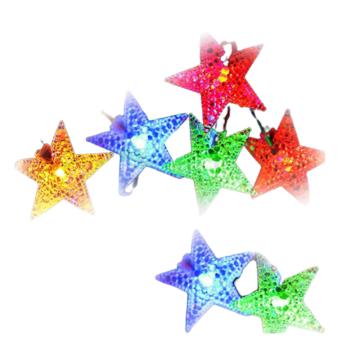 安赛瑞 太阳能灯串，766109 春节圣诞防水带遥控星星LED彩灯，八模式，长32米300灯，彩光 售卖规格：1个