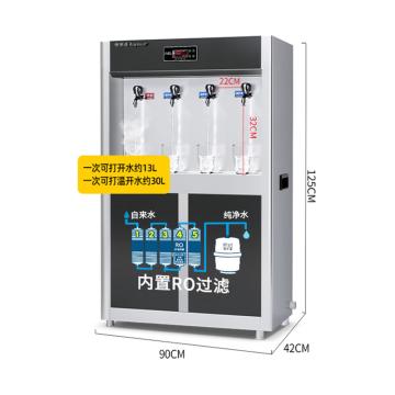 荣事达 饮水机，30L 一开三温 五级RO反渗透 旋钮出水，RSD-4G+RO