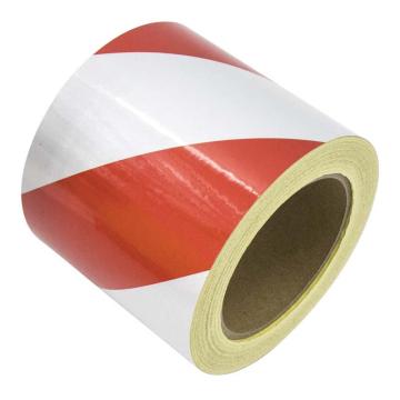 海斯迪克 HKJD-007系列反光划线胶带，反光警示胶带，10cm×23m 红白双色 PET反光膜 售卖规格：1卷