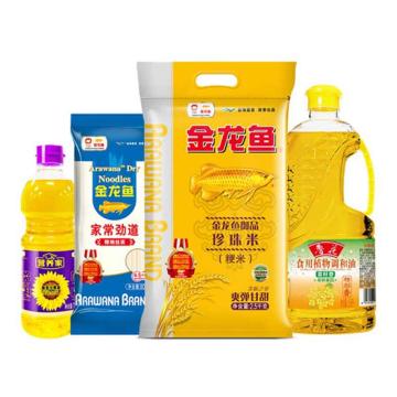 金龙鱼 节庆组合，23DW-米面油套餐 2.3L+3.3kg 金龙鱼/鲁花/福临门（一件代发） 售卖规格：1套