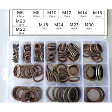 西域推荐 合垫圈修理盒，M6-M30 材质：丁腈橡胶+碳钢镀锌，162个/套