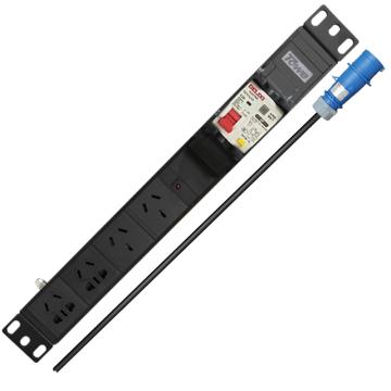 同为TOWE PDU，X-PDU/G432DY-3，配32A漏保，输入32A，4位输出(2位10A+2位16A)，3米6mm²线