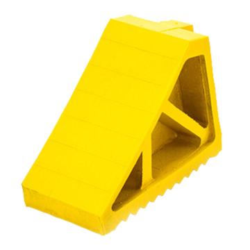 嘉辽 橡胶车轮止退器止滑器200×100×150mm，黄色，EJT102604 售卖规格：1个