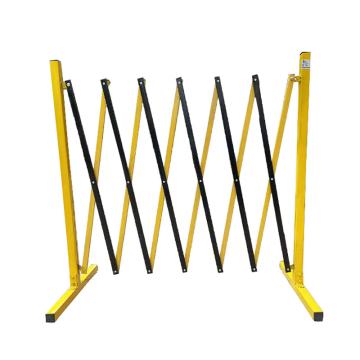 宸极 镀锌铁管伸缩围栏，高95厘米，展开5米，不带轮，黄黑相间，CH-TWLB955 售卖规格：1个