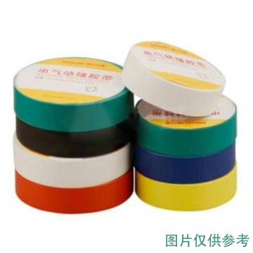德力西/DELIXI PVC电气胶带，PVCPT0151710M 10米 黑红绿蓝黄各60卷 售卖规格：300卷/箱