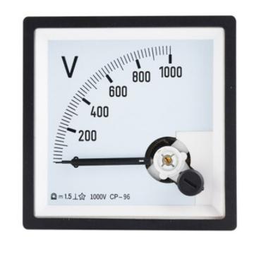伊莱科 CP-96指针式直流电压表头机械安装式伏特表3，黑白色，直流50V
