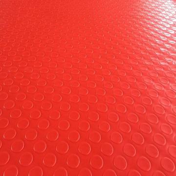 Raxwell PVC防滑走道垫铜钱纹，RJMH0008 红色厚2.2mm1.2*15m 售卖规格：1卷