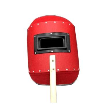 添盾 手持式铝包边焊接防护面罩，TD-WPH81 木把手，红钢纸（无镜片） 售卖规格：1只
