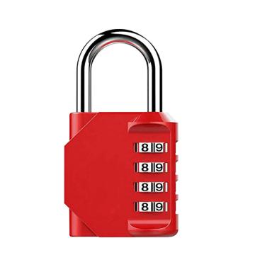 布朗森/BRONSON 锌合金红色密码锁，A8732 锁体宽43mm 四位密码（3个装） 售卖规格：3个/包
