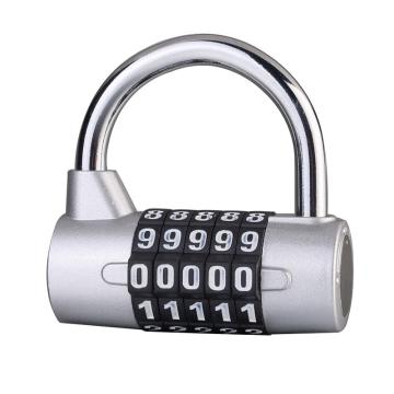 布朗森/BRONSON 银色U型5位密码锁，A8742 锁体宽65mm 锁钩净高33mm（3个装） 售卖规格：3个/包