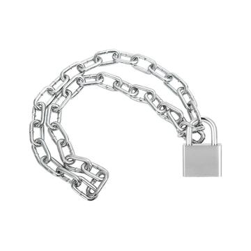 布朗森/BRONSON 链条锁，A8786 长80cm粗6mm链条+宽40mm仿不锈钢锁 不通开（3个装） 售卖规格：3个/包