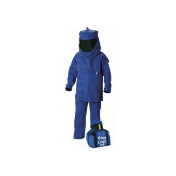雷克兰/Lakeland 防电弧套装，AR43深蓝-M 43cal，含大褂，背带裤，手套，头罩，腿套，便携储藏包 售卖规格：1套