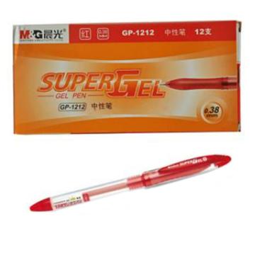 晨光 中性笔，GP-1212 0.38mm （红色）盒装 （替代：MWW881） 售卖规格：12支/盒