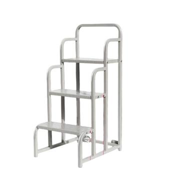 谦格 铁制组装式仓库可移动登高梯登高车平台梯子，QD0800白，不带轮 平台高0.8米3步0.5米宽 售卖规格：1个