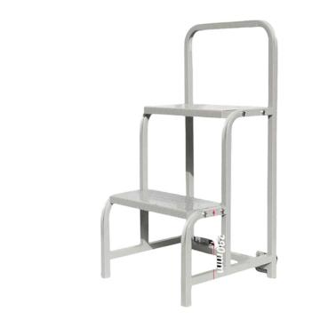谦格 铁制组装式仓库可移动登高梯登高车平台梯子，QD0600白，不带轮 平台高0.6米2步0.5米宽 售卖规格：1个
