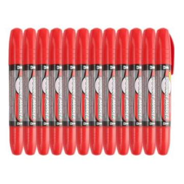晨光 双杰记号笔，MG2110红色 双头粗杆记号笔 物流笔标记大头笔（12支/盒） 售卖规格：1盒