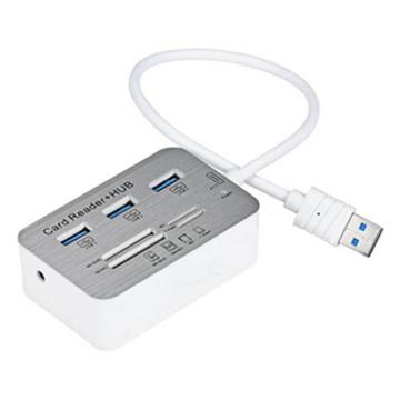 酷比客 USB3.0 3口集线器，LCHC20WH 带读卡器/白色 售卖规格：1条