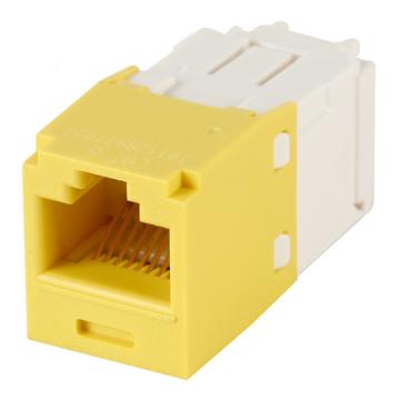 泛达/Panduit MiniCom CAT6黄色非屏蔽网络铜模块，CJ688TGYL 售卖规格：1只