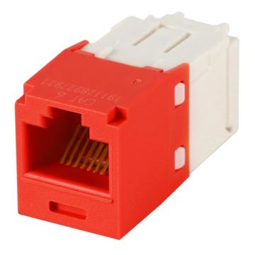 泛达/Panduit MiniCom CAT6红色非屏蔽网络铜模块，CJ688TGRD 售卖规格：1只