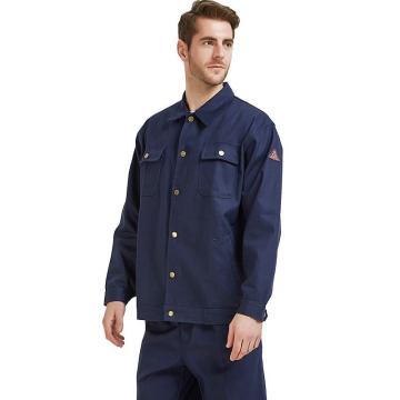 佰益 焊工阻燃工作服套装，7029-4XL 深蓝色 售卖规格：1套