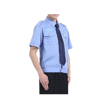 安赛瑞 保安服，700261 夏季短袖蓝色衬衣，训服执勤安保制服，185 售卖规格：1件