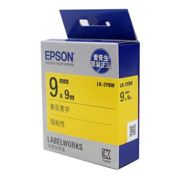 爱普生/Epson 标签色带，LK-3YBW 9mm 黄底黑字 强粘性 售卖规格：1个