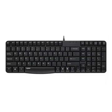 雷柏/Rapoo 有线单键盘，K130 黑色 售卖规格：1个