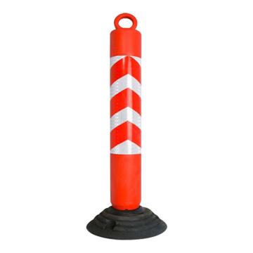安赛瑞 PE交通警示柱，道路警示路桩，80CM，红白色，310360 售卖规格：1个