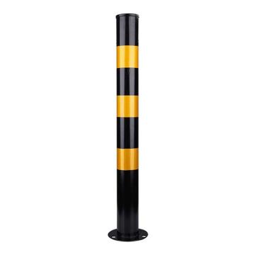 安赛瑞 钢管交通警示柱，道路警示路桩，75CM，黑黄色，310362 售卖规格：1个