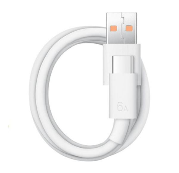 华为/HUAWEI 原装6A数据线，CC790 USB Type-A转USB Type-C/1m线长/支持66W（11V6A）白色 售卖规格：1根