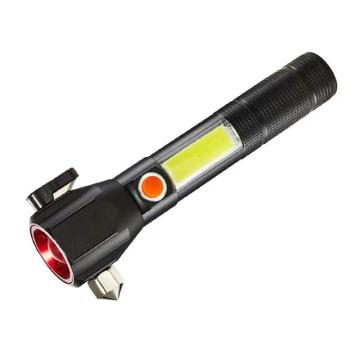 贝工 多功能强光手电筒，T6-38 高亮COB灯芯，可磁吸可充电，安全锤 售卖规格：1个