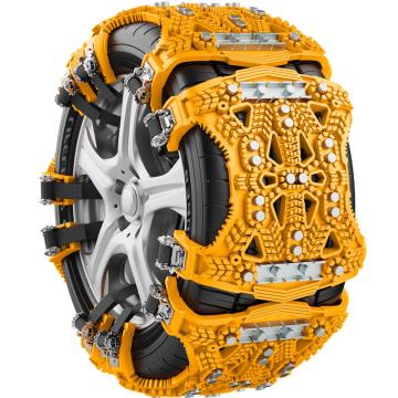 布朗森/BRONSON 通用型汽车防滑链，适用轮胎尺寸范围165-275mm，单片装，黄色，重约0.8KG，A9108 售卖规格：1片