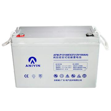 安耐威 阀控密封式免维护铅酸蓄电池，AFM-P12100EX 12V100AH 售卖规格：1个