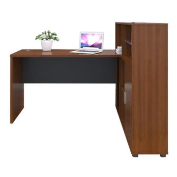 企诺 电脑桌带书柜组合台式办公桌职员桌，QN2aZY-J-Z1514 单人位 1500*1400*1100mm 售卖规格：1张