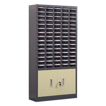 功成獅 抽屜式零件柜,75抽透明無門下置1開門柜,長(zhǎng)寬高尺寸:650×220×1275mm，GHST0017 售賣規(guī)格：1套