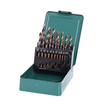 世达 19件套高速钢全磨制黑金麻花钻，52519 1-10MM 售卖规格：19个/套