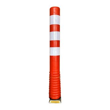 安赛瑞 移动磁铁警示桩，车道防撞柱75cm变道隔离柱，移动式隔离桩立柱，红白款，1B00552 售卖规格：1根