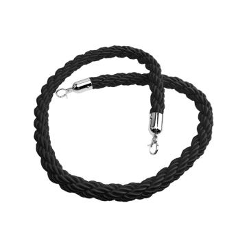 安赛瑞 迎宾球礼宾柱挂绳，一米线尼龙麻绳，黑色银色钩，1B00561 售卖规格：1根