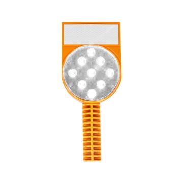安赛瑞 太阳能警示爆闪灯，同步边缘灯，LED路障灯，夜间道路施工路锥灯，手柄款-白灯，1D00136 售卖规格：1个