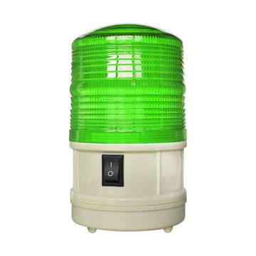 安赛瑞 磁吸式警示灯，报警灯LED频闪干电池有声警告灯，安保岗亭信号灯，绿色，1H01152 售卖规格：1个