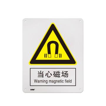 安赛瑞 警告类安全标识牌，铝板，400x500mm，当心磁场，311494 售卖规格：1片