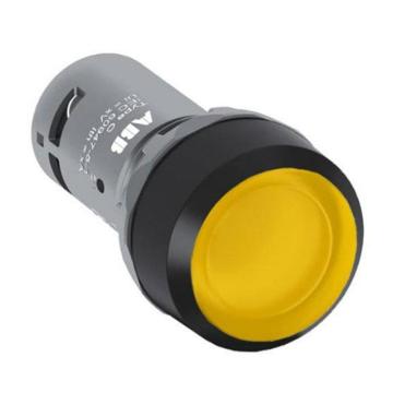 ABB 带灯自锁平钮塑料，CP2-11Y-10 24VAC/DC，黄色，1NO 售卖规格：1个