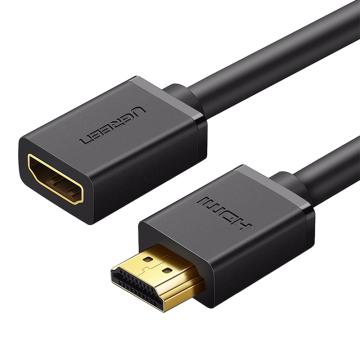 绿联/UGREEN HDMI公对母延长线，HD107（10141） 1m 黑色 2.0版 售卖规格：1个
