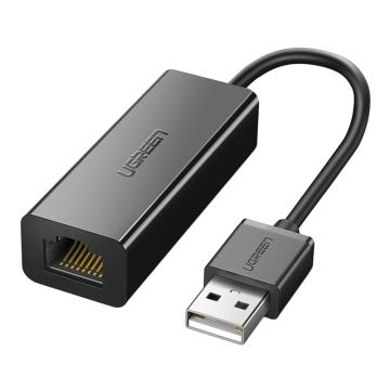 绿联/UGREEN USB 2.0百兆网卡，CR110（20254） 黑色 售卖规格：1个