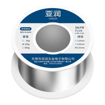 亚润 有铅焊锡丝，YR-SNPB-100-06100g 售卖规格：1卷