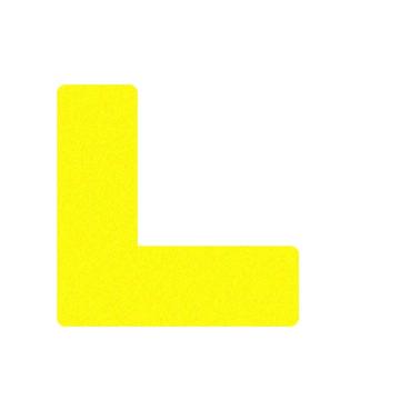 安赛瑞 5s四角定位，地面防滑磨砂定位标示贴，1x3cm，黄色L型，1H01156 售卖规格：100个/包