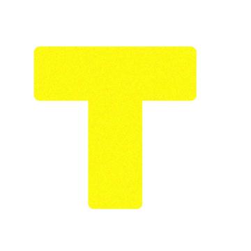 安赛瑞 5s四角定位，地面防滑磨砂定位标示贴，1x3cm，黄色T型，1H01160 售卖规格：100个/包