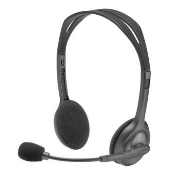 罗技/Logitech 耳麦，H111 3.5mm有线头戴式耳机 售卖规格：1只