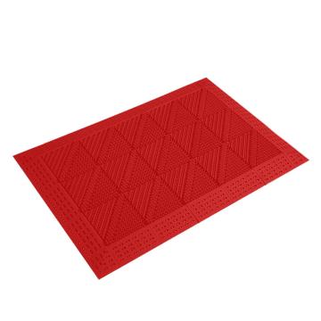Raxwell 镂空除尘防滑刮雪垫,三合一拼块式(21片含边角)，RJMD0025 0.6m*1.2m*2.5cm 红色 售卖规格：1套