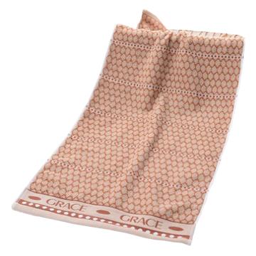洁丽雅/GRACE 纯棉毛巾，78*34cm 78×34cm 105g 棕色/绿色可选 售卖规格：1条